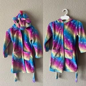Girls Custom Unicorn Rainbow Robe